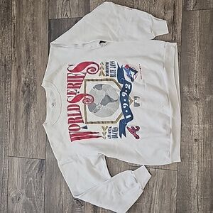 Vintage 1992 Toronto Blue Jays National League Grey Atlanta Braves World…